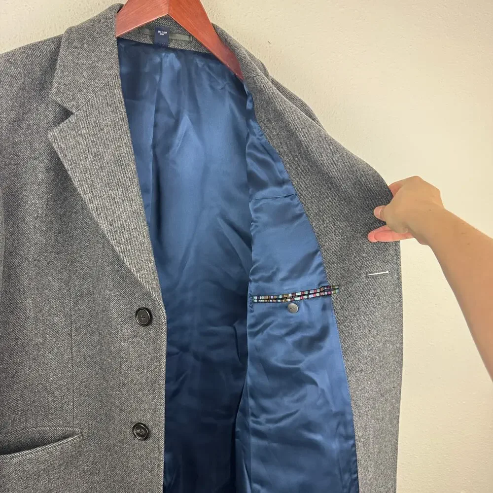 J. Crew Gray Wool & Cashmere Top Coat